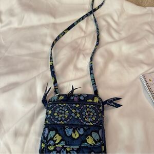 Vera Bradley Blue and Yellow Floral Crossbody Bag